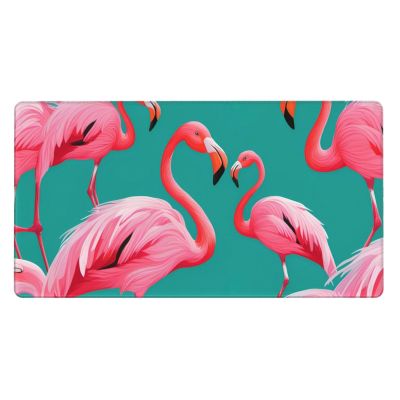 YYHWHJDE Lovely Pink Flamingos Picture Large Office Gaming Mouse pad 16 x 29.5 in : Strong Adhesion and Durability Precision Edge Locking