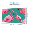 YYHWHJDE Lovely Pink Flamingos Picture Large Office Gaming Mouse pad 16 x 29.5 in : Strong Adhesion and Durability Precision Edge Locking view 2