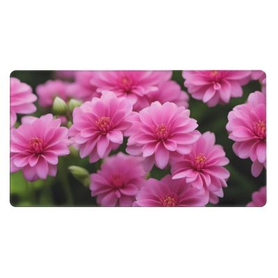 YYHWHJDE Beautiful Pink Flowers Pattern Large Office Gaming Mouse pad 16 x 29.5 in : Strong Adhesion and Durability Precision Edge Locking