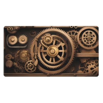YYHWHJDE Gold Mechanical Gear Picture Large Office Gaming Mouse pad 16 x 29.5 in : Strong Adhesion and Durability Precision Edge Locking