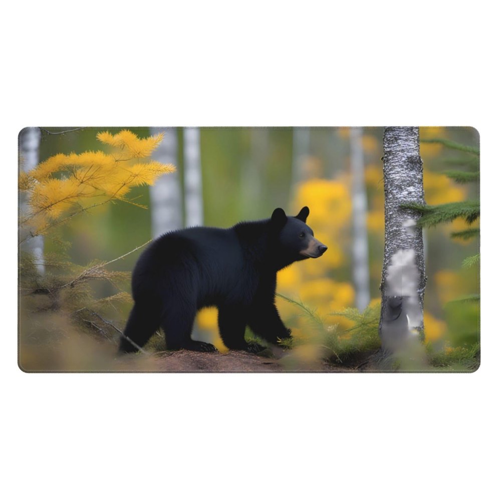 YYHWHJDE rge and Small Black Bears Pattern Large Office Gaming Mouse pad 16 x 29.5 in : Strong Adhesion and Durability Precision Edge Locking