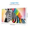 YYHWHJDE Colorful Rainbow Zebra Pattern Large Office Gaming Mouse pad 16 x 29.5 in : Strong Adhesion and Durability Precision Edge Locking view 2