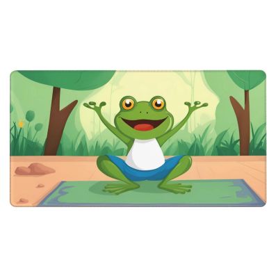 YYHWHJDE Cute Funny Frog Doing Yoga Pattern Large Office Gaming Mouse pad 16 x 29.5 in : Strong Adhesion and Durability Precision Edge Locking