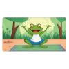 YYHWHJDE Cute Funny Frog Doing Yoga Pattern Large Office Gaming Mouse pad 16 x 29.5 in : Strong Adhesion and Durability Precision Edge Locking view 1