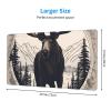 YYHWHJDE Moose Bear Deer Pattern Large Office Gaming Mouse pad 16 x 29.5 in : Strong Adhesion and Durability Precision Edge Locking view 2