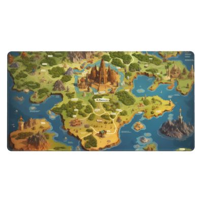 YYHWHJDE World Map Picture Large Office Gaming Mouse pad 16 x 29.5 in : Strong Adhesion and Durability Precision Edge Locking