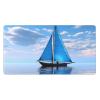 YYHWHJDE Blue Sailboat Picture Large Office Gaming Mouse pad 16 x 29.5 in : Strong Adhesion and Durability Precision Edge Locking view 1