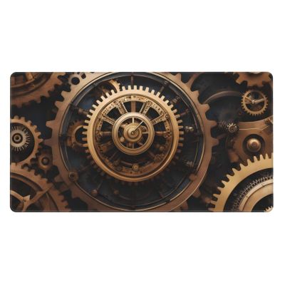 YYHWHJDE Steampunk Mechanical Gears Pattern Large Office Gaming Mouse pad 16 x 29.5 in : Strong Adhesion and Durability Precision Edge Locking