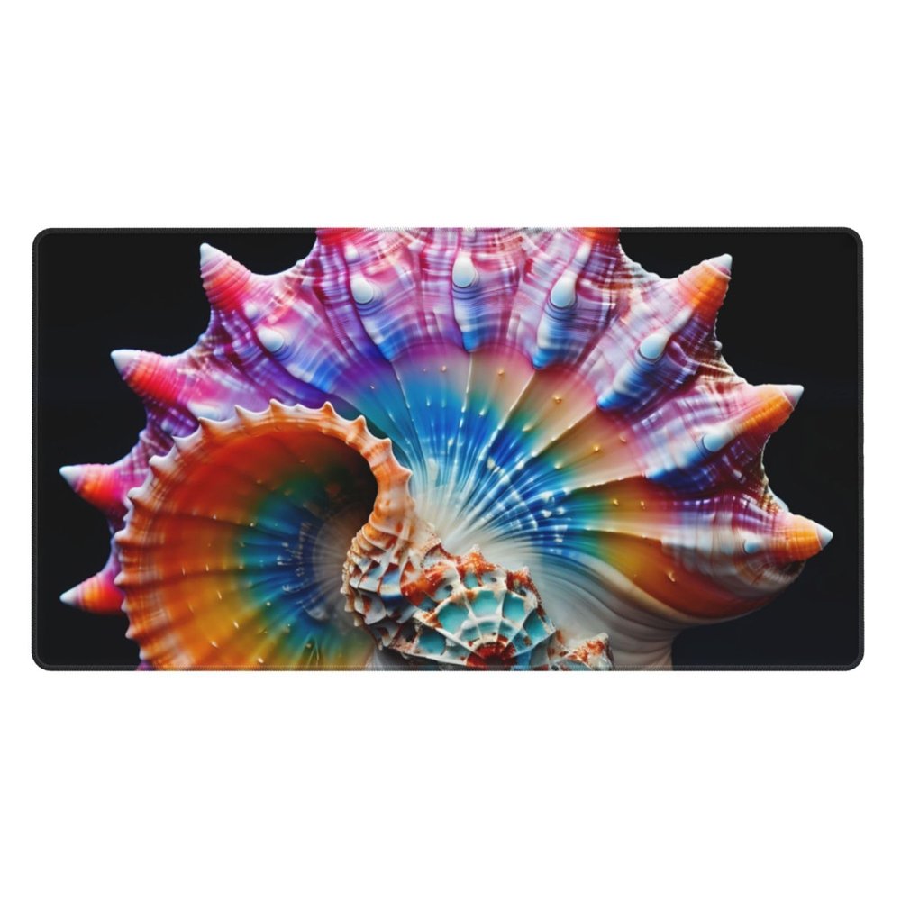 YYHWHJDE Colorful Sea Shell Picture Large Office Gaming Mouse pad 16 x 29.5 in : Strong Adhesion and Durability Precision Edge Locking