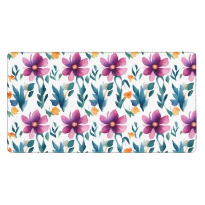YYHWHJDE Watercolor Floral Pattern Pattern Large Office Gaming Mouse pad 16 x 29.5 in : Strong Adhesion and Durability Precision Edge Locking
