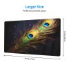 YYHWHJDE Peacock Feather Picture Large Office Gaming Mouse pad 16 x 29.5 in : Strong Adhesion and Durability Precision Edge Locking view 2
