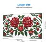 YYHWHJDE Embroidery Style Rose Pattern Large Office Gaming Mouse pad 16 x 29.5 in : Strong Adhesion and Durability Precision Edge Locking view 2