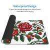 YYHWHJDE Embroidery Style Rose Pattern Large Office Gaming Mouse pad 16 x 29.5 in : Strong Adhesion and Durability Precision Edge Locking view 3