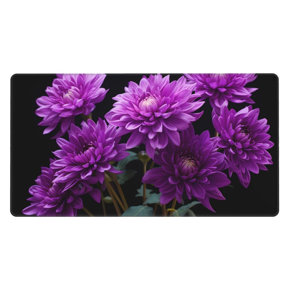 YYHWHJDE Wild ChrysanthemumJuHua Purple Picture Large Office Gaming Mouse pad 16 x 29.5 in : Strong Adhesion and Durability Precision Edge Locking