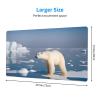 YYHWHJDE Polar Bear Ice Pattern Large Office Gaming Mouse pad 16 x 29.5 in : Strong Adhesion and Durability Precision Edge Locking view 2