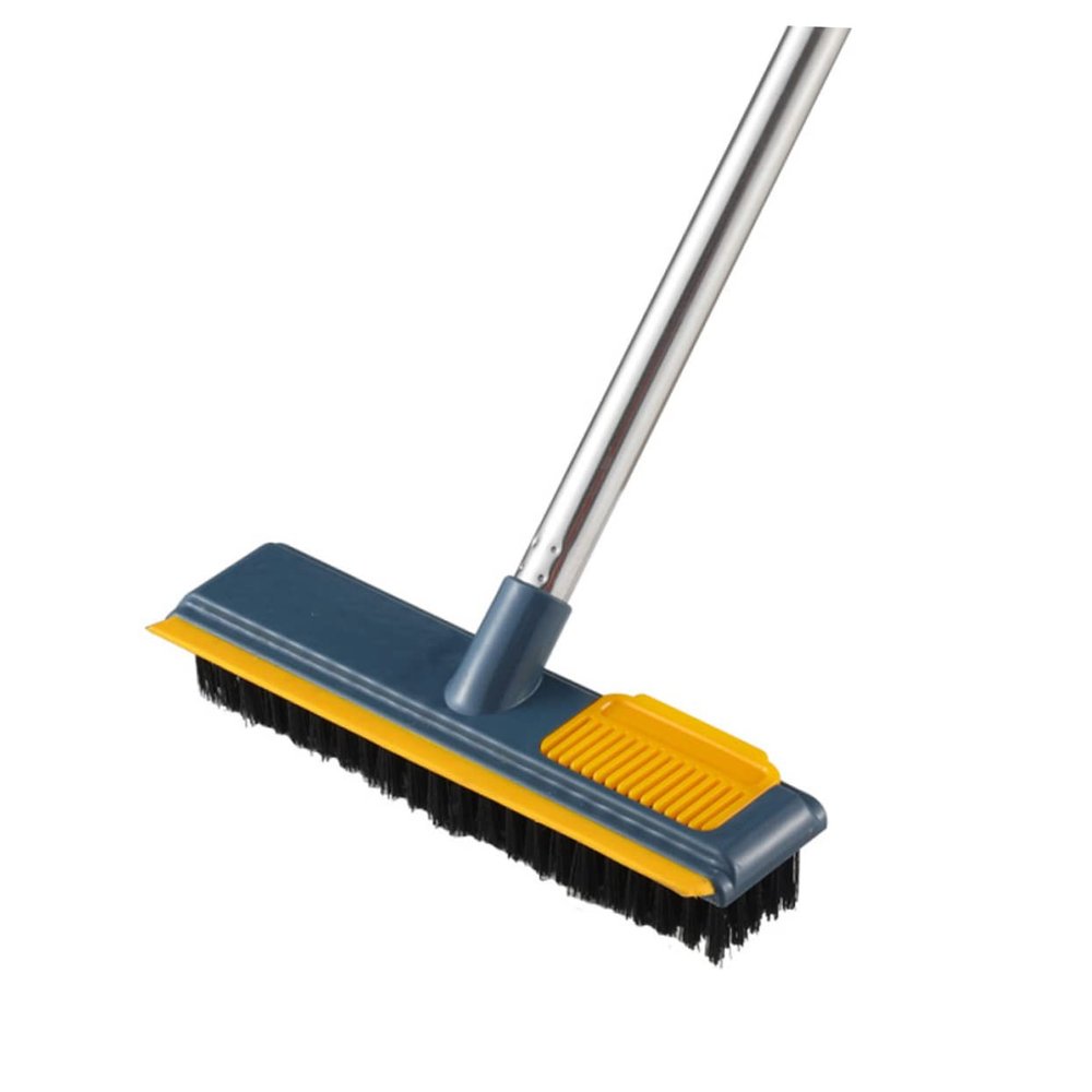 Anneome Extendable Floor Scrub Brush Handle Dual Use Cleaning Broom for Tiles Hard Floors and Carpets Efficient Scraper for Pet Hair and Grout Removal