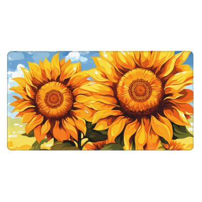 YYHWHJDE Sunflowers Sun Picture Large Office Gaming Mouse pad 16 x 29.5 in : Strong Adhesion and Durability Precision Edge Locking
