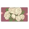 YYHWHJDE White Rose of Love Pattern Large Office Gaming Mouse pad 16 x 29.5 in : Strong Adhesion and Durability Precision Edge Locking view 1