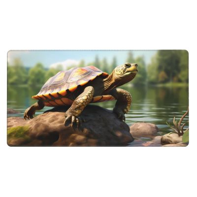 YYHWHJDE Turtle Write Picture Large Office Gaming Mouse pad 16 x 29.5 in : Strong Adhesion and Durability Precision Edge Locking