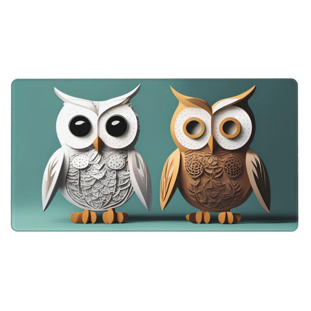 YYHWHJDE Cute Owls Pattern Large Office Gaming Mouse pad 16 x 29.5 in : Strong Adhesion and Durability Precision Edge Locking