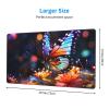 YYHWHJDE Flower Butterfly Picture Large Office Gaming Mouse pad 16 x 29.5 in : Strong Adhesion and Durability Precision Edge Locking view 2