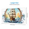 YYHWHJDE Sail Boat Nautical Compass Picture Large Office Gaming Mouse pad 16 x 29.5 in : Strong Adhesion and Durability Precision Edge Locking view 2