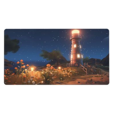 YYHWHJDE Starfish Lighthouse Beach Picture Large Office Gaming Mouse pad 16 x 29.5 in : Strong Adhesion and Durability Precision Edge Locking