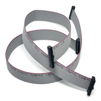 2-Pack 30cm 11.8 Inches 1.27mm 20P 2x10 F/F SWD Cable Mini Female to Female IDC Connector on 0.635mm Pitch 20 Pins 20 Conductors Flat Ribbon Cable (20P-FF-30CM-2PK)