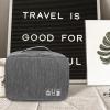 ARTIBETTER Portable Charger Case Organizer Travel Cord Storage Pouch for Cameras Power Banks Accessories Stylish Spacious for Efficient Organization Grey view 2