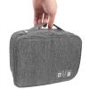 ARTIBETTER Portable Charger Case Organizer Travel Cord Storage Pouch for Cameras Power Banks Accessories Stylish Spacious for Efficient Organization Grey view 3