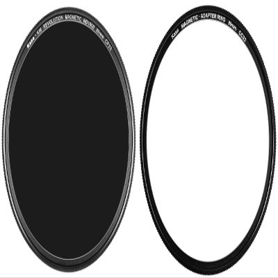 Kase Wolverine Revolution 86mm Magnetic ND1000 10 Stop Shockproof Tempered Optical Glass Filter w Yellow Ring & Adapter