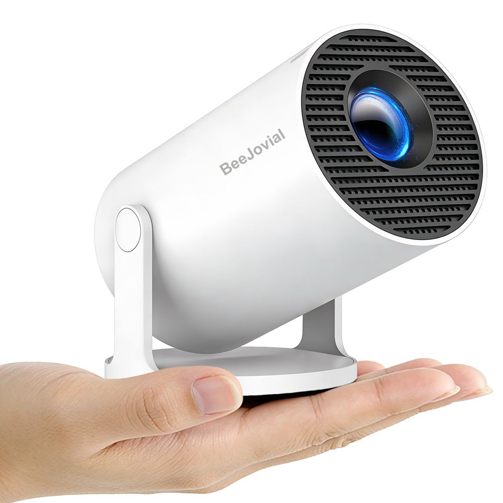 Mini Projector WiFi Bluetooth, 35"-130" 1080P Full HD Short Throw Portable Projector for IOS Android Phone Laptop TV Stick HDMI USB