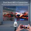 Mini Projector WiFi Bluetooth, 35"-130" 1080P Full HD Short Throw Portable Projector for IOS Android Phone Laptop TV Stick HDMI USB view 3
