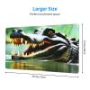 YYHWHJDE Crocodile Open Mouth Pattern Large Office Gaming Mouse pad 16 x 29.5 in : Strong Adhesion and Durability Precision Edge Locking view 2