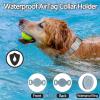 Tyanuzz Waterproof Airtag Dog Collar Holder Compatible with Apple AirTag, Silicone Waterproof Air Tag Case for Dog Collar, Anti-Lost AirTag Holder for Pet Cat Dog GPS Tracker (Light Blue) view 3