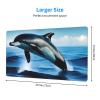 YYHWHJDE Ocean Dolphin Looking at You Pattern Large Office Gaming Mouse pad 16 x 29.5 in : Strong Adhesion and Durability Precision Edge Locking view 2