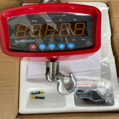 MNM Scales 3000 LB x 1 LB LCD Crane Scales Hanging OP-924B- 3K New