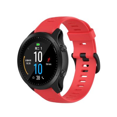 AEMALL Silicone Watch Band Strap For Garmin Forerunner 935 945 Smart Watch 22mm Replacement Wristband Wrist Strap (Color : Red, Size : 22mm)
