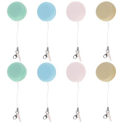QENWKXZ 8Pcs Macaron Smartphone Screen Wipe Portable Phone Screen Cleaner with Lanyard Reusable Mobile Phone Screen Glasses Lens Wipes Decorative Phone Screen Cleaner for Eyeglasses Sunglasses 3.5x1.6