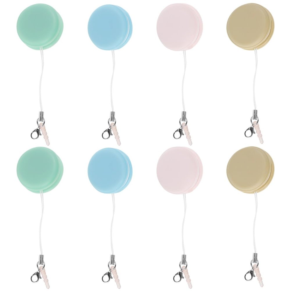 QENWKXZ 8Pcs Macaron Smartphone Screen Wipe Portable Phone Screen Cleaner with Lanyard Reusable Mobile Phone Screen Glasses Lens Wipes Decorative Phone Screen Cleaner for Eyeglasses Sunglasses 3.5x1.6