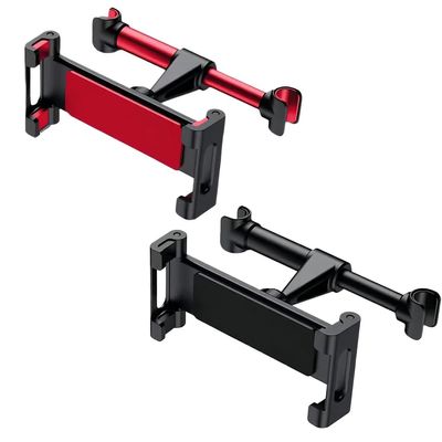 LXQTAO Advanced Rotatable Lazy Stand for Mobile Phones, Tablets, Gaming Devices 4.7-12.9 inch Sturdy Car Headrest Stand in Red and Black On-Road Entertainment