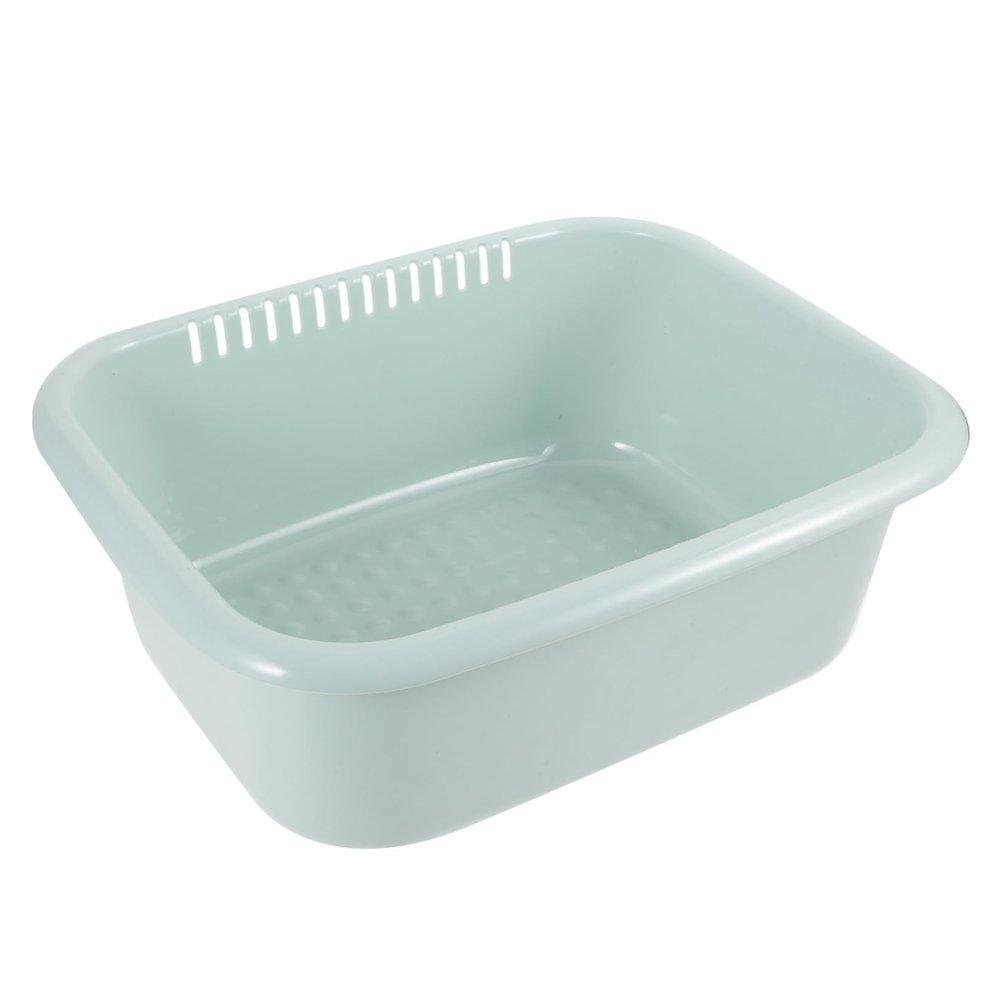 Hemoton Multi-functional Plastic Wash Basin for Home Hand Wash Basin for Dishes Laundry and Toiletries Storage Green