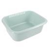 Hemoton Multi-functional Plastic Wash Basin for Home Hand Wash Basin for Dishes Laundry and Toiletries Storage Green view 1