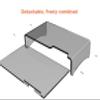 Acrylic Monitor Stand, Combination 2-layer computer monitor bracket(22x12x5 Inch), Desk Organizer Desktop Printer Laptop Storage Shelf Screen Holder Phone Holderfor Keyboard Storage& Multi-Media view 3