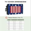 Outdoor TV Cover - USA Flag 4th of July Stars Blue White Red Stripe Retro Waterproof and Weatherproof 36"-39" LCD Movable Shield TV Display Screen Protector Outside Television Covers view 2