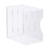 GLigeT CD Rack Fully Transparent Vinyl Record Holder, Desktop Acrylic LP Record Display Rack 3-Compartment Minimalist Record Storage Rack Disc Rack view 1