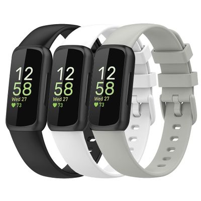 honecumi Compatible with Fitbit Inspire 3 Bands for Women, Inspire 3 Watch Band for Men Silicone Wristband Strap, Inspire 3 Sport Colorful Bands Replacement Accessories for Party/Holiday, S