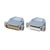 AJOHBM DB9 DB15 DB25 Pin Serial Port Connector Female Male Shell Socket Metal Plug Head 2 Rows Copper COM Adapter RS232 DP Joint(DB25-ABS,Male Insert)