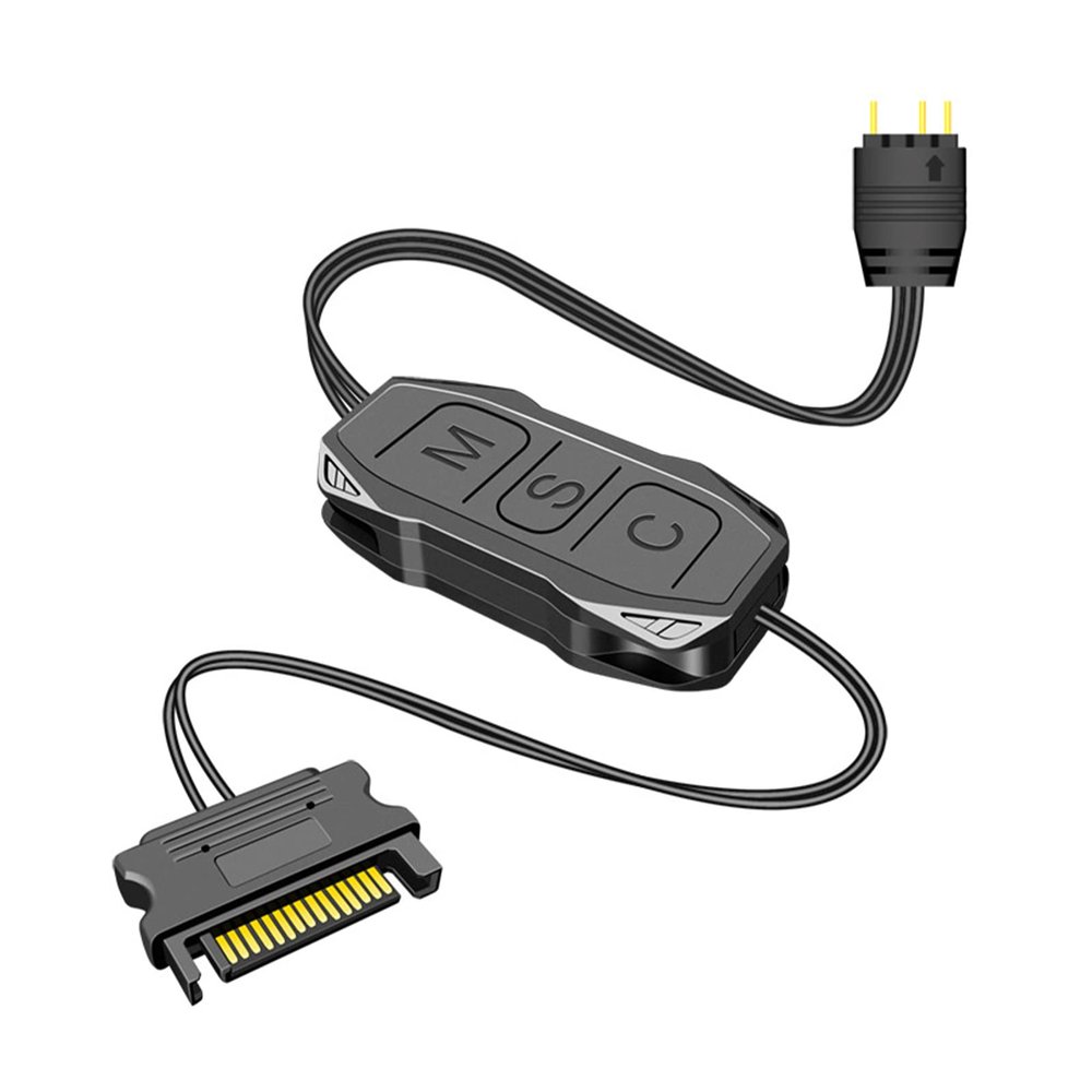 CHICHIYANG ARGB Controller 5V 3Pin to SATA Power Supply Light Stripe Mini Remote Controller