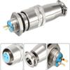 XYWHPGV Aviation Connector Plug, 10mm 2P WatPanel Male Wire Waterproof Power Chassis Metal Accessories Aviation Cable Connector Gold Plated Plug (6a3 view 2